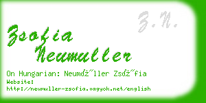 zsofia neumuller business card